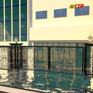 Porte de jardin décorative en fer forgé avec conception personnalisée et finition enduite de poudre pour des solutions de porte en métal extérieures durables - Product Image 2