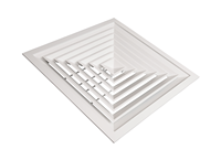 Diffuseur de plafond carré à lame plate - Design graphique en aluminium haute performance pour systèmes CVC commerciaux, personnalisable