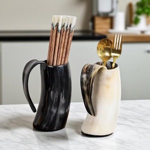 Tasse à boire de bière en corne de bœuf de buffle faite à la main avec logo personnalisé Option Style tasse à bière en corne de buffle pour les cadeaux et la décoration de bar à la maison - Product Image 4