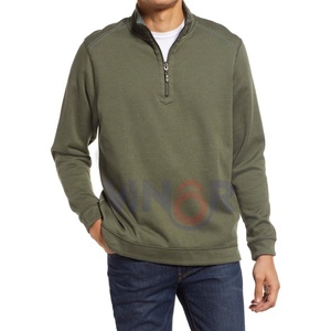 Vêtements de luxe de haute qualité pour hommes Design personnalisé 100% coton Pull à fermeture éclair à manches longues Sweatshirts à prix abordable - Product Image 1