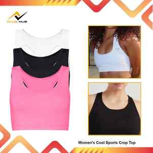 ชุดโยคะผู้หญิงแบบแห้งเร็ว ระบายอากาศได้ดี เสื้อครอปท็อปพร้อมกางเกงเอวยางยืด ชุด 2 ชิ้น ลายเรียบ สำหรับออกกำลังกายและฟิตเนส - Product Image 3