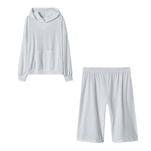 Conjunto de Jogger de 2 piezas para mujer de alta calidad, sudadera recortada con cremallera, chándal de algodón 100%, patrón sólido ecológico para el invierno - Product Image 5