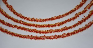 Top Quality Gold plated wire wrapped Red quartz Hydro beads <b>Rosary</b> Chain, Thick <b>Rosary</b> Beaded Chain for Jewelry Finding - Product Image 3