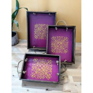 คอลเลกชันสมัยใหม่ปี 2024 ถาดทํารังชุดในราคาที่แข่งขันถาดเสิร์ฟไม้ที่มีความต้องการสูงพิมพ์ถาดมิน่าที่ได้รับความนิยม - Product Image 2