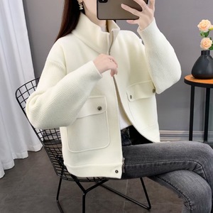 <span class=keywords><strong>Pied</strong></span> <span class=keywords><strong>de</strong></span> pound Casual <span class=keywords><strong>Cardigan</strong></span> in maglia di lana con cappuccio allentato retrò in tessuto intrecciato - Product Image 2