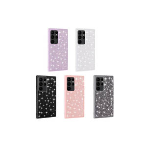 Étui de luxe en silicone scintillant avec diamants lilas pour Samsung Galaxy S24 Ultra, design pierre étincelante, avec dragonne, compatible 14 Plus - Product Image 4