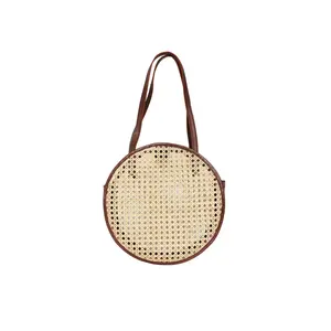Amazon Hot Selling Vintage Bohemian Rattan Tote Bag Stylish Straw Beach Bag for Fashionable Women for Summer Vacation