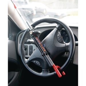 Accessoires automobiles HP Verrou de volant antivol en acier 1,86 kg Noir/Rouge L38,5 X L12 X H5 mm - Product Image 3