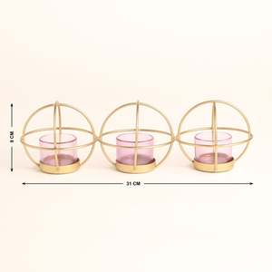 Dernier mariage Festival Table Photophore Bougeoir Exquis Plante Fleur Conception Bougeoir Doré - Product Image 2