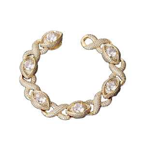 ฮิปฮอป12มม. รอบตัดเพชรทองคิวบา12มม. สร้อยข้อมือเชื่อมโยงเครื่องประดับสำหรับ925ของผู้หญิงเงินสเตอร์ลิง - Product Image 3