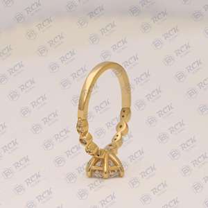 Ensemble de bagues en moissanite torsadées torsadées en plaqué or 14 carats 2.00 TCW Bijoux en diamant taillé pour femmes Idée cadeau d'anniversaire - Product Image 3