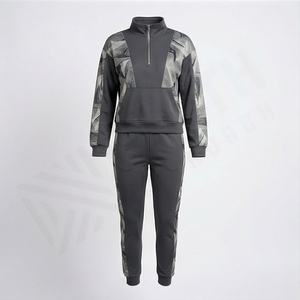Tenues deux pièces pour femmes Veste zippée Pantalon à taille élastique Ensemble de survêtement Vêtements de sport décontractés Tenue de soirée Tenue de club Jogging doux - Product Image 1