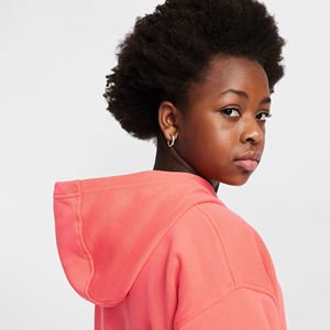 Sudadera con capucha de punto de satén de gran tamaño para mujer, venta al por mayor, estilo Vintage suelto para invierno, Sudadera con capucha de patrón sólido para niñas - Product Image 6