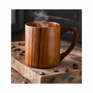 Mug en bois fait main le plus vendu, tasse en bois naturel portable pour le café, le thé et le lait, disponible à la vente en Inde - Product Image 5
