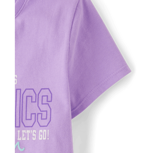 T-shirt graphique imprimé Forever Puff pour vêtements de gymnastique pour filles de couleur violette - Product Image 3