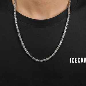 Chaîne byzantine argentée de 4 mm, accessoires de présentation de bijoux - Product Image 5