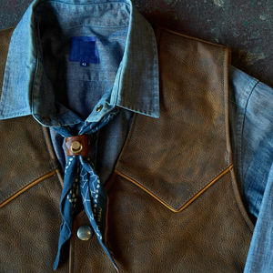 Gilet d'extérieur en cuir véritable pour homme, imperméable, respirant, pour la randonnée et le quotidien, coupe simple, couleur unie - Product Image 5