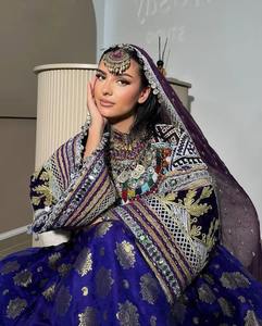 Nouvel arrivage de robe tribale afghane Kuchi à la mode pour dames manches longues tenue de soirée madgul Maxi Afghani robes guldoze élégantes - Product Image 6