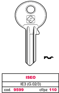 Chiave Asc Ie3 (g.Vac 3) Iseo - Product Image 1