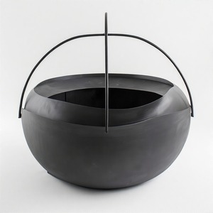 LavaEdge Modern Patio <b>Firepit</b> in Durable <b>Cast</b> <b>Iron</b> Build for Outdoor Garden Patio Heating Camping and Decoration Use - Product Image 3