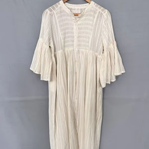 ชุดเดรสสตรีทรงสั้นผ้าลินินและผ้าฝ้ายแฟชั่นซักได้สำหรับฤดูร้อน - Product Image 1