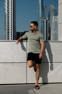 Polos Vintage de gran tamaño para hombre, camisetas de manga corta de algodón orgánico, informales, de verano, para entrenamiento en gimnasio, ajustados, al por mayor para hombre - Product Image 5