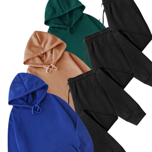 Conjunto Deportivo Informal de Dos Piezas con Sudadera Multicolor y Pantalones Deportivos Negros, Unisex, de Forro Polar para Invierno, Ropa Deportiva Informal para Calle, OEM - Product Image 6