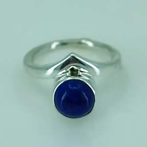 Lapis Lazuli 925 Sterling <b>Silver</b> Handmade <b>Statement</b> <b>Ring</b> September Birthstone Oval Cut Natural Blue Gemstone Boho Style Jewelry - Product Image 4