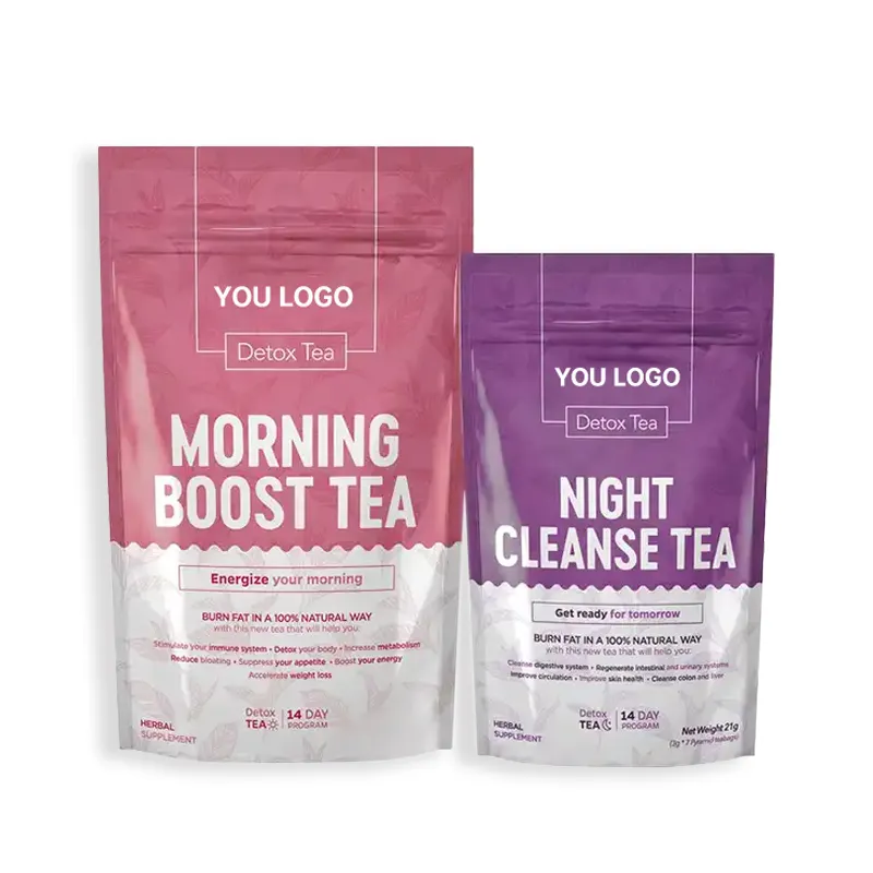 Sabah Boost çay ve akşam detoks çayı bitkisel Teatox detoks çayı