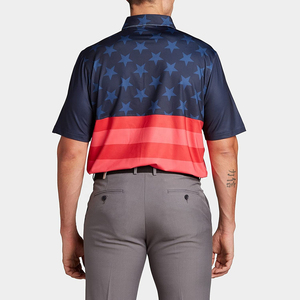 Polo avec logo personnalisé pour homme, chemise à manches courtes pour sport, golf, style décontracté, imprimé foncé, OEM grande taille - Product Image 3