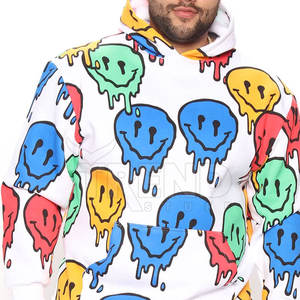 Pull à capuche en molleton de coton de haute qualité pour hommes personnalisé propre logo poche de créateur motif solide hiver XS taille tissu français - Product Image 5