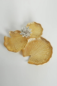 ชุดชาม2ใบสำหรับการออกแบบจานชุบทองแบบใหม่มีสไตล์โบราณขนาดใหญ่ที่ไม่ซ้ำใครทันสมัยมาตรฐาน - Product Image 4