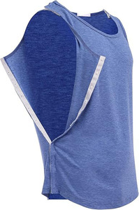 Camisas de Cirugía de hombro unisex después de la cirugía paciente camisas laterales a presión ropa adaptable para unisex - Product Image 2