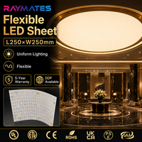 Panneau lumineux LED flexible ultra-fin découpable 8W à intensité variable blanc chaud 3000K pour rétroéclairage de comptoir de cuisine en marbre ou pierre