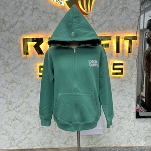 บริการ OEM เสื้อฮู้ดดี้ซิปแบบดิสเทรส ราคาถูก วัสดุคุณภาพดี แจ็คเก็ตซิปประดับคริสตัล ล้างสีแบบแอซิดวอช เสื้อฮู้ดดี้ผ้าฟลีซสไตล์สตรีทแวร์สำหรับผู้ชาย - Product Image 3