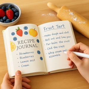 Lacon trái cây trang trí công thức Tạp Chí với Dâu Tây chanh Blueberry minh họa bìa cứng máy tính xách tay nhà bếp cho kế hoạch bữa ăn - Product Image 5