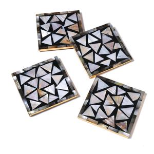 Elegante posavasos clásico de nácar para zumo y té, decoración del hogar y cafetería, restaurantes - Product Image 1