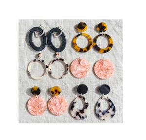 Boucles d'oreilles en résine bleu clair, nouvelles boucles d'oreilles tendance pour femmes, bijoux pour filles, pour les fiançailles, les fêtes, les nouvelles arrivées - Product Image 2