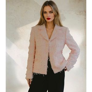 Chaqueta de Tweed elegante para mujer de Elara para Otoño Invierno Blazers de alta calidad con decoración de perlas Servicios ODM La mejor opción Vietnam - Product Image 1