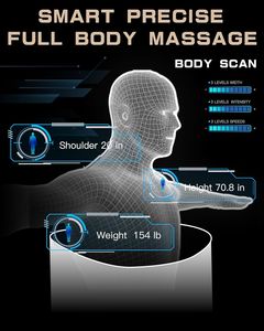 Fauteuil de massage avec rouleaux longs pour les pieds et les mollets, massage en apesanteur, étirement complet du corps, fauteuil de massage complet - Product Image 3