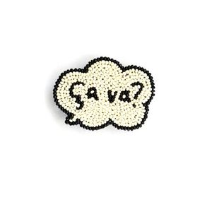 Venta al por mayor hermosos broches de moda nuevo diseño lingotes broches de alambre tela bordada mejor calidad bajo precio-con cuentas - Product Image 4