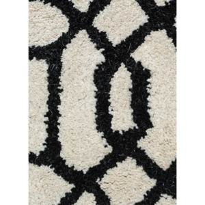 Tapis en laine et viscose gris et noir, tufté à la main, motif géométrique pour usage domestique - Taq-200 - Product Image 3