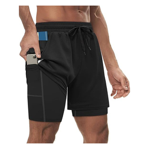 Men's 2-in-1 Sports Shorts, Running Quick Drying Shorts, Gym and Fitness Training, Double <b>Layered</b> - Product Image 2