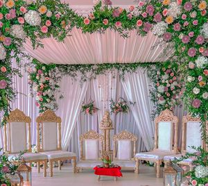 Arco de madera para jardín, arcos de boda, decoración duradera, flor de hierro forjado, Estilo libre - Product Image 4