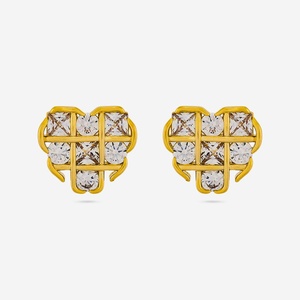 Boucles d'oreilles tendance religieuses 192876 à motif géométrique, coupe princesse, en alliage de zinc, acier inoxydable et laiton, pour cadeau de fête - Product Image 2