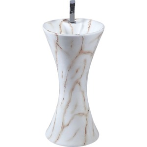 Produits sanitaires de haute qualité et à la mode bassin de lavage des mains demi/semi-piédestal prix de gros fournitures de l'entreprise directe - Product Image 1