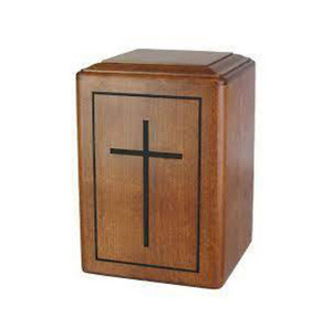 โกศใส่ศพทำจากไม้สไตล์อเมริกันสมัยใหม่พร้อมโลโก้ตามสั่งสำหรับผู้ใหญ่ชายหญิง - Product Image 2