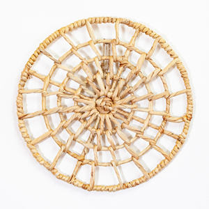 Décorations murales en jacinthe d'eau tressée, œuvre d'art suspendue naturelle pour la maison, l'hôtel, le complexe hôtelier - Product Image 1