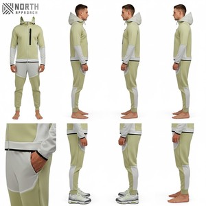 Ensemble de survêtement neuf de haute qualité pour hommes, vêtements de sport personnalisés confortables, ensemble de survêtement de jogging pour hommes 2 pièces avec logo personnalisé - Product Image 3