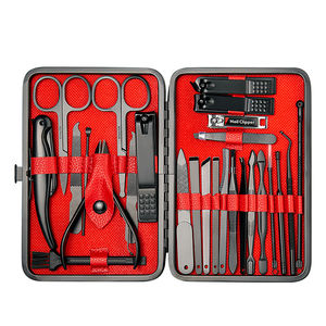 Coffret de manucure et de pédicure, pochette colorée et transparente en PVC, de petite taille, pour beauté et soins personnels, 4 pièces - Product Image 2